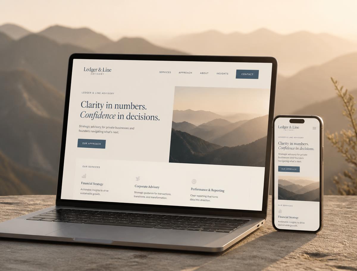 Ledger & Line Advisory — Wix Systems + Automation website after the rebuild